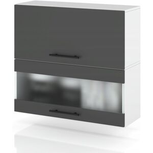 Concordia SZAFKA KUCHENNA WISZĄCA GÓRNA KLAPOWA ZE SZKŁEM GRAFIT 80CM Concordia SZAFKA KUCHENNA WISZĄCA GÓRNA KLAPOWA ZE SZKŁEM GRAFIT 80CM