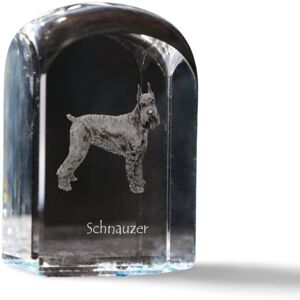 Sznaucer, Schnauzer I - kryształowa kostka ze zdjęciem, zdjęcie psa w krysztale, sześcienny przycisk do papieru marki Art-Dog Sznaucer, Schnauzer I - kryształowa kostka ze zdjęciem, zdjęcie psa w krysztale, sześcienny przycisk do papieru marki Art-Dog