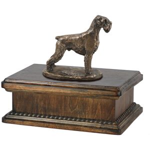 Sznaucer, Schnauzer I - skrzynia na psie pamiątki, klasyczna skrzynia ze statuetką, elegancka skrzynia z psem marki Art-Dog Sznaucer, Schnauzer I - skrzynia na psie pamiątki, klasyczna skrzynia ze statuetką, elegancka skrzynia z psem marki Art-Dog