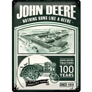 ART Tablica JOHN DEERE 100 lat szyld blaszany 30x40 ART Tablica JOHN DEERE 100 lat szyld blaszany 30x40