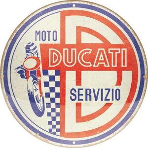 ART Tablica szyld DUCATI okrągły metalowy blacha 35 cm ART Tablica szyld DUCATI okrągły metalowy blacha 35 cm