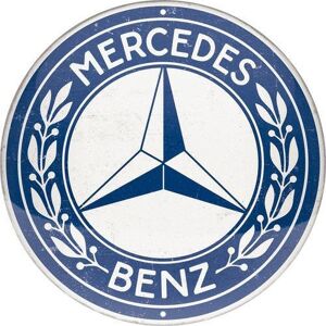 ART Tablica szyld MERCEDES-BENZ okrągły metalowy blacha 35 cm ART Tablica szyld MERCEDES-BENZ okrągły metalowy blacha 35 cm