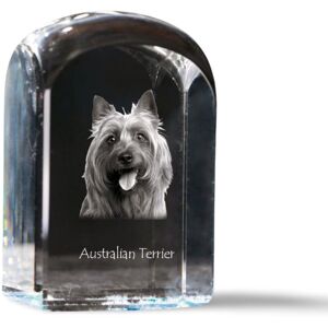 Terier australijski, Aussie - kryształowa kostka ze zdjęciem, zdjęcie psa w krysztale, sześcienny przycisk do papieru marki Art-Dog Terier australijski, Aussie - kryształowa kostka ze zdjęciem, zdjęcie psa w krysztale, sześcienny przycisk do papieru marki Art-Dog
