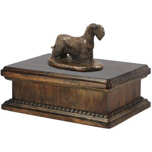 Terier czeski, Cesky Terrier - skrzynia na psie pamiątki, klasyczna skrzynia ze statuetką, elegancka skrzynia z psem marki Art-Dog Terier czeski, Cesky Terrier - skrzynia na psie pamiątki, klasyczna skrzynia ze statuetką, elegancka skrzynia z psem marki Art-Dog
