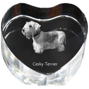 Terier czeski, Cesky Terrier - zdjęcie psa w krysztale, kryształowe serce, wyjątkowa ramka ze zdjęciem marki Art-Dog Terier czeski, Cesky Terrier - zdjęcie psa w krysztale, kryształowe serce, wyjątkowa ramka ze zdjęciem marki Art-Dog