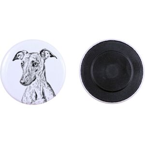 Whippet, Chart angielski - magnes z psim pupilem, wyjątkowo lekki, mocny magnes, produkt wykonany ręcznie marki Art-Dog Whippet, Chart angielski - magnes z psim pupilem, wyjątkowo lekki, mocny magnes, produkt wykonany ręcznie marki Art-Dog
