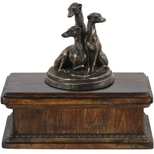 Whippet, Chart angielski - skrzynia na psie pamiątki, klasyczna skrzynia ze statuetką, elegancka skrzynia z psem marki Art-Dog Whippet, Chart angielski - skrzynia na psie pamiątki, klasyczna skrzynia ze statuetką, elegancka skrzynia z psem marki Art-Dog