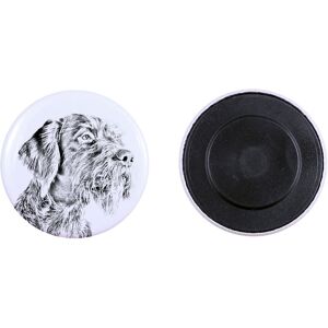 Wyżeł niemiecki szorstkowłosy, Drahthaar - magnes z psim pupilem, wyjątkowo lekki, mocny magnes, produkt wykonany ręcznie marki Art-Dog Wyżeł niemiecki szorstkowłosy, Drahthaar - magnes z psim pupilem, wyjątkowo lekki, mocny magnes, produkt wykonany ręcznie marki Art-Dog