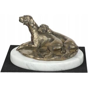 ART Wyżeł weimarski, Weimaraner - statuetka psa, figurka na białym marmurze, tr ART Wyżeł weimarski, Weimaraner - statuetka psa, figurka na białym marmurze, tr