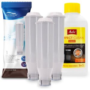 Zestaw MELITTA filtr Aqualogis AL-TES46 3szt, Płyn czyszczący systemy mleczne Perfect Clean 250ml Zestaw MELITTA filtr Aqualogis AL-TES46 3szt, Płyn czyszczący systemy mleczne Perfect Clean 250ml