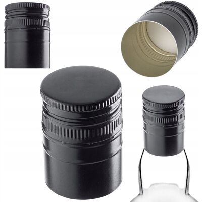 KADAX 100x ZAKRĘTKI DO BUTELEK fi 31,5 DŁUGIE ZAKRĘTKA NA BUTELKI NAKRĘTKI CZARNE KADAX 100x ZAKRĘTKI DO BUTELEK fi 31,5 DŁUGIE ZAKRĘTKA NA BUTELKI NAKRĘTKI CZARNE