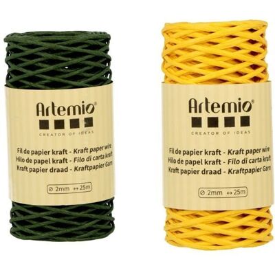 Artemio Zielony i Żółty Sznurek Kraft - Materiał DIY Artemio Zielony i Żółty Sznurek Kraft - Materiał DIY