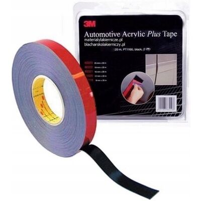3M 80319 TAŚMA DWUSTRONNA Plus Tape PT1100 black 9mm x 20m 3M 80319 TAŚMA DWUSTRONNA Plus Tape PT1100 black 9mm x 20m