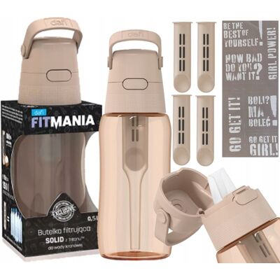 4x filtr + butelka filtrująca Dafi Solid FitMania 0,5 cappuccino naklejki 4x filtr + butelka filtrująca Dafi Solid FitMania 0,5 cappuccino naklejki