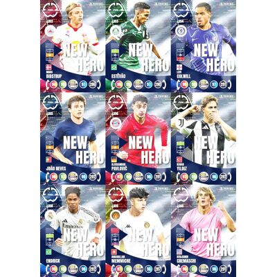 9 szt. Komplet NEW HERO WORLD - Zestaw Panini FIFA Club World Cup 2025 SET 9 szt. Komplet NEW HERO WORLD - Zestaw Panini FIFA Club World Cup 2025 SET