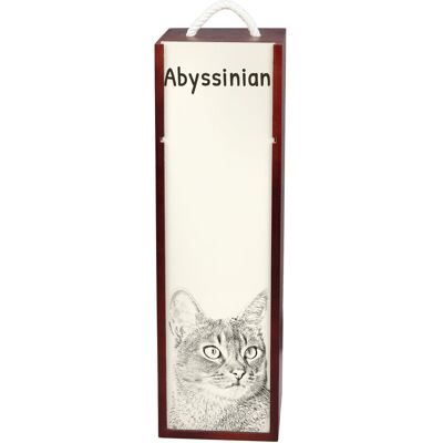Abisyński - pudełko na wino z kotem, pudełko na alkohol z grafiką, personalizowane pudełko na prezent marki Art-Dog Abisyński - pudełko na wino z kotem, pudełko na alkohol z grafiką, personalizowane pudełko na prezent marki Art-Dog