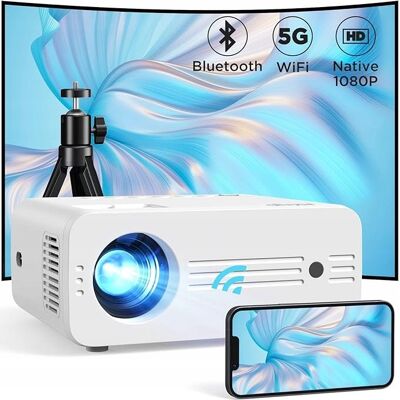 Akiyo Projektor Full Hd 1080P 2.4/ 5G Hz Wifi Kino Domowe Bluetooth Rzutnik Akiyo Projektor Full Hd 1080P 2.4/ 5G Hz Wifi Kino Domowe Bluetooth Rzutnik