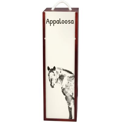 Appaloosa - pudełko na wino z koniem, pudełko na alkohol z grafiką, personalizowane pudełko na prezent marki Art-Dog Appaloosa - pudełko na wino z koniem, pudełko na alkohol z grafiką, personalizowane pudełko na prezent marki Art-Dog