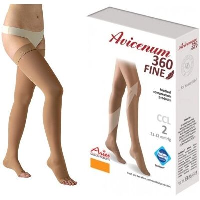 Aries Avicenum 360 Fine Pończochy Uciskowe Ccl2 Lamówka Otwarte M Long Aries Avicenum 360 Fine Pończochy Uciskowe Ccl2 Lamówka Otwarte M Long