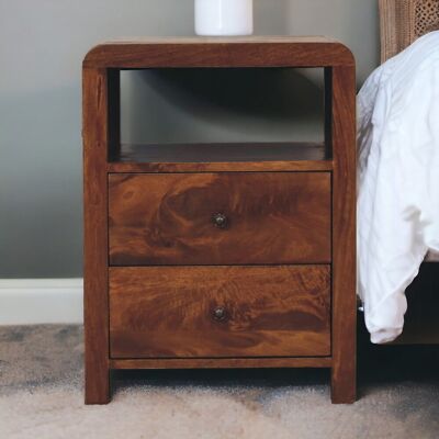 ABC Artisan Furniture Table de chevet Aspen en bois massif ABC Artisan Furniture Table de chevet Aspen en bois massif