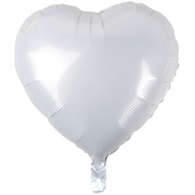 GODAN Balon foliowy serce, białe, 18'/ 100szt. GODAN Balon foliowy serce, białe, 18'/ 100szt.