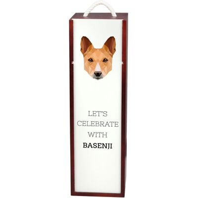 Basenji, Basendżi, Congo Dog - geometryczne pudełko ze zdjęciem i napisem na wino marki Art-Dog Basenji, Basendżi, Congo Dog - geometryczne pudełko ze zdjęciem i napisem na wino marki Art-Dog