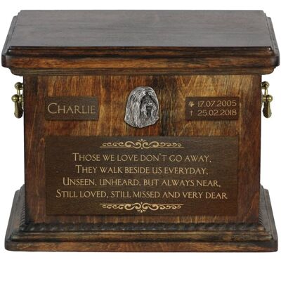 Bearded Collie, Highland Collie – pamiątka po zwierzaku, personalizowane pudełko pamiątkowe, z grawerem, marka Art-Dog Bearded Collie, Highland Collie – pamiątka po zwierzaku, personalizowane pudełko pamiątkowe, z grawerem, marka Art-Dog