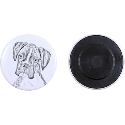 Bokser, Boxer III - magnes z psim pupilem, wyjątkowo lekki, mocny magnes, produkt wykonany ręcznie marki Art-Dog Bokser, Boxer III - magnes z psim pupilem, wyjątkowo lekki, mocny magnes, produkt wykonany ręcznie marki Art-Dog