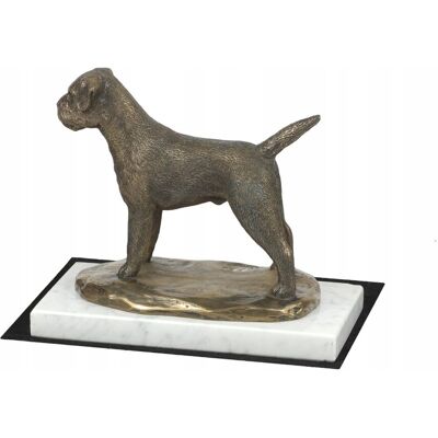 ART Border Terrier - statuetka psa, figurka na białym marmurze, trofeum na wyst ART Border Terrier - statuetka psa, figurka na białym marmurze, trofeum na wyst