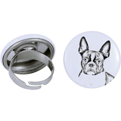 Boston Terrier, Boston Bull Terrier - damska biżuteria z podobizną psa, produkt wykonany ręcznie, możliwość dodanie własnego zdjęcia, marka Art-Dog Boston Terrier, Boston Bull Terrier - damska biżuteria z podobizną psa, produkt wykonany ręcznie, możliwość dodanie własnego zdjęcia, marka Art-Dog