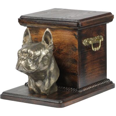 Boston Terrier, Boston Bull Terrier – pamiątka po zwierzaku, dekoracyjne popiersie, ze statuetką, marka Art-Dog Boston Terrier, Boston Bull Terrier – pamiątka po zwierzaku, dekoracyjne popiersie, ze statuetką, marka Art-Dog