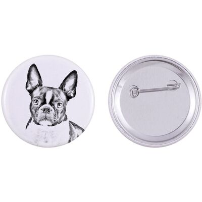 Boston Terrier, Boston Bull Terrier - przypinka z twoim psem, dodaj własne foto, marka Art-Dog Boston Terrier, Boston Bull Terrier - przypinka z twoim psem, dodaj własne foto, marka Art-Dog