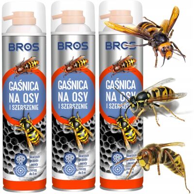 BROS GAŚNICA NA OSY I SZERSZENIE SPRAY 3X300 ml DO ZWALCZANIA OS SZERSZENI BROS GAŚNICA NA OSY I SZERSZENIE SPRAY 3X300 ml DO ZWALCZANIA OS SZERSZENI