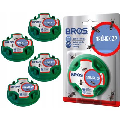 BROS MRÓWEX Środek Na Mrówki Preparat W Karmniku Likwiduje Gniazda - 4 SZT. BROS MRÓWEX Środek Na Mrówki Preparat W Karmniku Likwiduje Gniazda - 4 SZT.