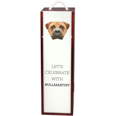 Bullmastiff, Bulmastif - geometryczne pudełko ze zdjęciem i napisem na wino marki Art-Dog Bullmastiff, Bulmastif - geometryczne pudełko ze zdjęciem i napisem na wino marki Art-Dog