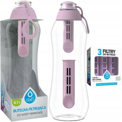 Butelka filtrująca Dafi jagodowa 0,7l + 5 filtrów Butelka filtrująca Dafi jagodowa 0,7l + 5 filtrów