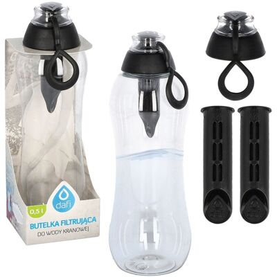 Butelka filtrująca DAFI SOFT 0,5L + 3 filtry CZARNA ANTRACYT Butelka filtrująca DAFI SOFT 0,5L + 3 filtry CZARNA ANTRACYT