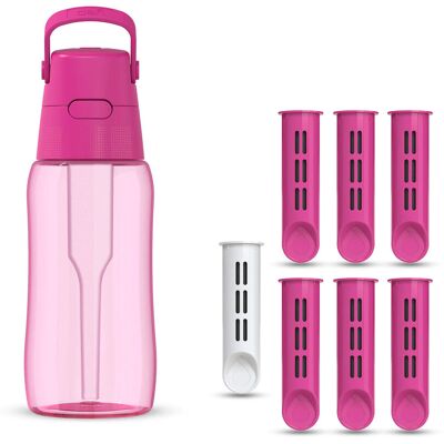 Butelka filtrująca Dafi SOLID 0,5 flamingowa barwiona z 7 filtrami Butelka filtrująca Dafi SOLID 0,5 flamingowa barwiona z 7 filtrami