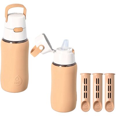 Butelka Filtrująca Dafi SOLID 0,5L CAPPUCCINO SiliconeFit z 4 filtrami Butelka Filtrująca Dafi SOLID 0,5L CAPPUCCINO SiliconeFit z 4 filtrami