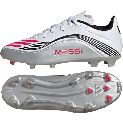 Buty adidas F50 Messi League Jr FG/MG JP7454 biały 37 1/3 Buty adidas F50 Messi League Jr FG/MG JP7454 biały 37 1/3