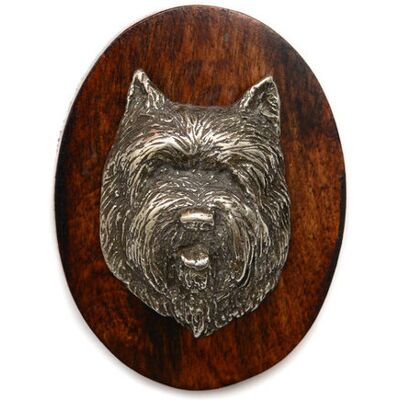 Art-Dog - Cairn Terrier II - Podstawa z drewna - Spinka na wystawę Art-Dog - Cairn Terrier II - Podstawa z drewna - Spinka na wystawę