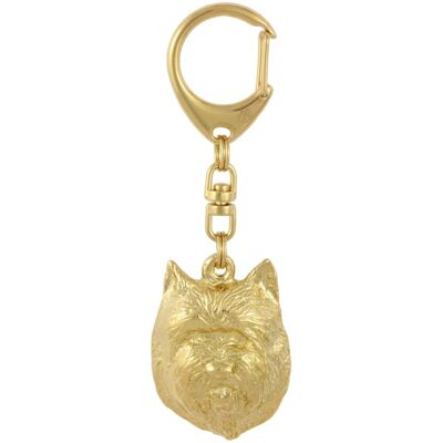 Cairn Terrier II - pozłocony brelok do kluczy z psem, ozdoba torebki, luksusowy dodatek marki Art-Dog Cairn Terrier II - pozłocony brelok do kluczy z psem, ozdoba torebki, luksusowy dodatek marki Art-Dog
