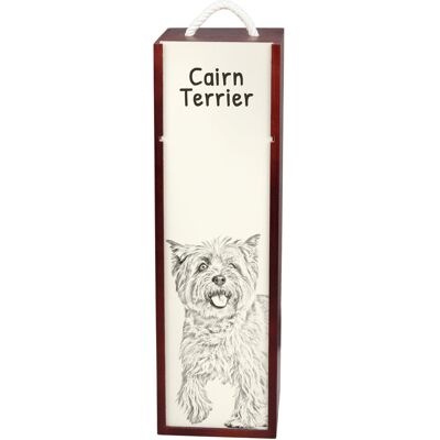 Cairn Terrier - pudełko na wino z psem, pudełko na alkohol z grafiką, personalizowane pudełko na prezent marki Art-Dog Cairn Terrier - pudełko na wino z psem, pudełko na alkohol z grafiką, personalizowane pudełko na prezent marki Art-Dog