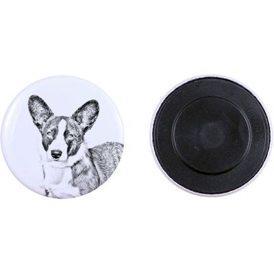Cardigan Welsh Corgi - magnes z psim pupilem, wyjątkowo lekki, mocny magnes, produkt wykonany ręcznie marki Art-Dog Cardigan Welsh Corgi - magnes z psim pupilem, wyjątkowo lekki, mocny magnes, produkt wykonany ręcznie marki Art-Dog