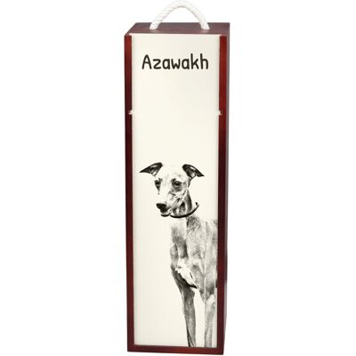 Chart afrykański, Azawakh - pudełko na wino z psem, pudełko na alkohol z grafiką, personalizowane pudełko na prezent marki Art-Dog Chart afrykański, Azawakh - pudełko na wino z psem, pudełko na alkohol z grafiką, personalizowane pudełko na prezent marki Art-Dog