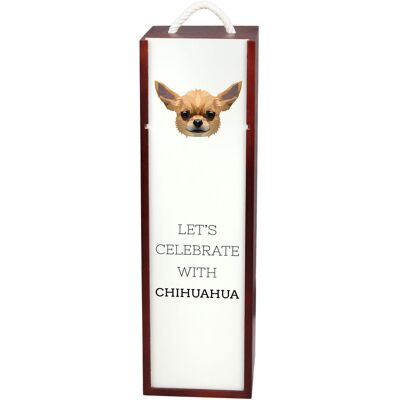 Chihuahua krótkowłosy - geometryczne pudełko ze zdjęciem i napisem na wino marki Art-Dog Chihuahua krótkowłosy - geometryczne pudełko ze zdjęciem i napisem na wino marki Art-Dog