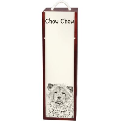 Chow Chow - pudełko na wino z psem, pudełko na alkohol z grafiką, personalizowane pudełko na prezent marki Art-Dog Chow Chow - pudełko na wino z psem, pudełko na alkohol z grafiką, personalizowane pudełko na prezent marki Art-Dog
