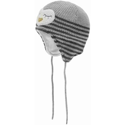 Doll Czapka dziewczęca wiązana, szara, sówka, Döll Doll Czapka dziewczęca wiązana, szara, sówka, Döll