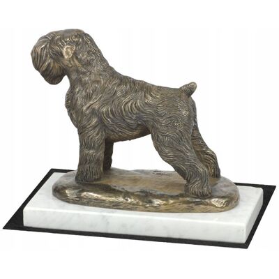 ART Czarny terier rosyjski, Russian Black Terrier - statuetka psa, figurka na b ART Czarny terier rosyjski, Russian Black Terrier - statuetka psa, figurka na b