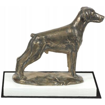 ART Doberman, Dobermann II - statuetka psa, figurka na białej podstawie, trofeu ART Doberman, Dobermann II - statuetka psa, figurka na białej podstawie, trofeu